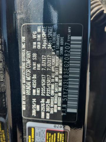 5XYZU3LB3EG208207 - 2014 HYUNDAI SANTA FE S BLACK photo 13