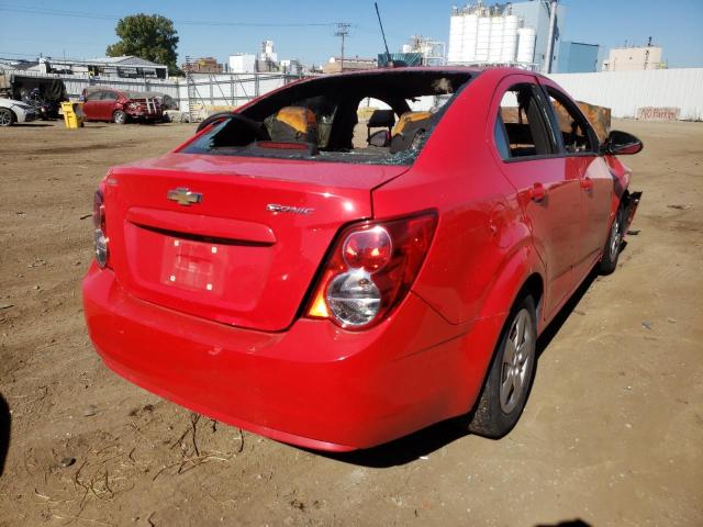 1G1JA5SH5F4210587 - 2015 CHEVROLET SONIC LS 红色 照片 4