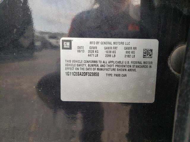 1G11C5SA2DF323850 - 2013 CHEVROLET MALIBU 1LT 黑色 照片 12