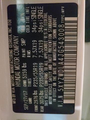 5XYZWDLA4JG543008 - 2018 HYUNDAI SANTA FE S WHITE photo 13