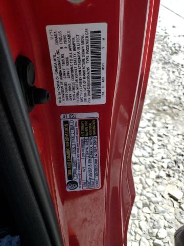 2HGFG3B55CH566995 - 2012 HONDA CIVIC LX RED photo 12