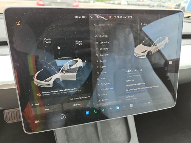 5YJ3E1EB0MF903304 - 2021 TESLA MODEL 3 Білий фото 9