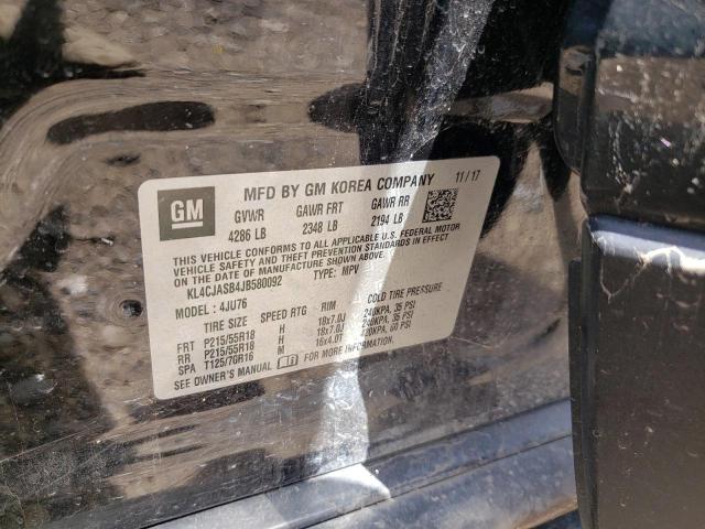 KL4CJASB4JB580092 - 2018 BUICK ENCORE PREFERRED Siyah fotoğraf 13