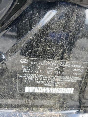 5NPDH4AE7BH006153 - 2011 HYUNDAI ELANTRA GLS BLACK photo 12