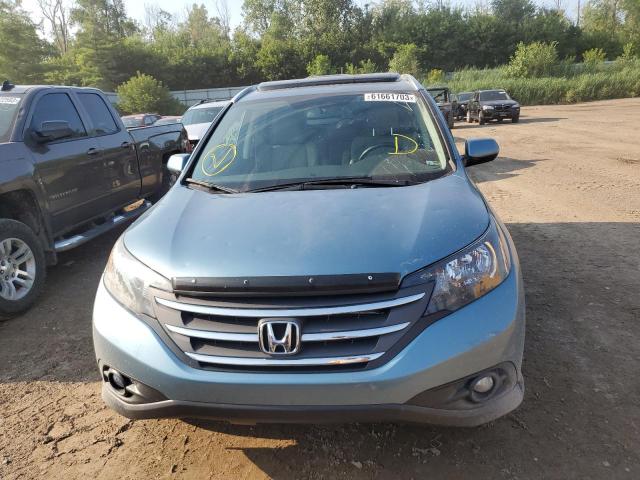 5J6RM4H71DL008742 - 2013 HONDA CR-V EXL TEAL photo 5