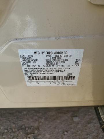 2LMPJ8LP4JBL49875 - 2018 LINCOLN MKX RESERVE Kahverengi fotoğraf 12