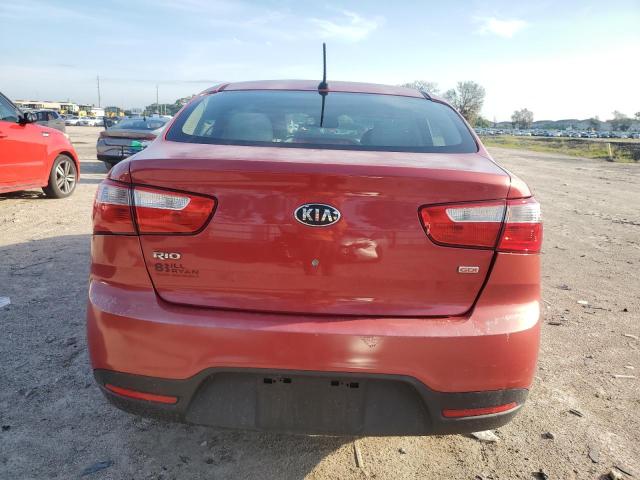 KNADM4A31E6413066 - 2014 KIA RIO LX RED photo 6