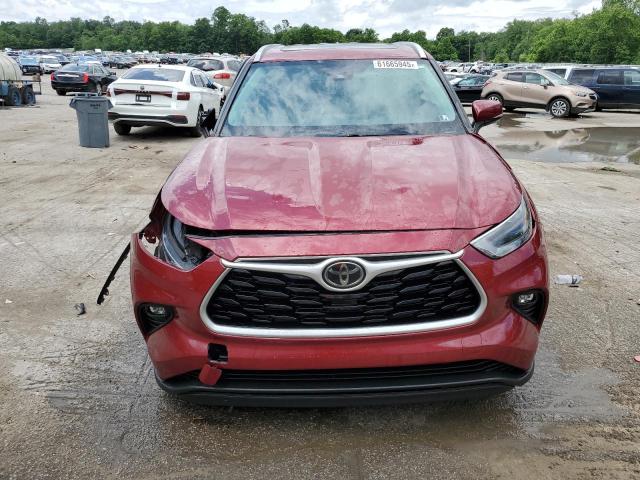 5TDHZRBH4MS528305 - 2021 TOYOTA HIGHLANDER XLE RED photo 5