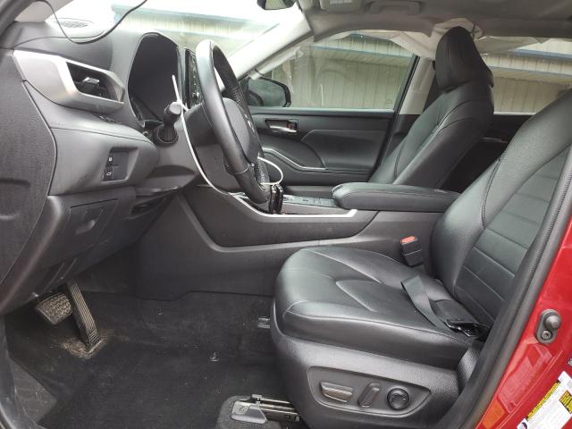 5TDHZRBH4MS528305 - 2021 TOYOTA HIGHLANDER XLE RED photo 7