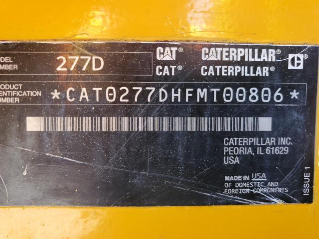 CAT0277DHFMT00806 - 2016 CATERPILLAR 277D YELLOW photo 10