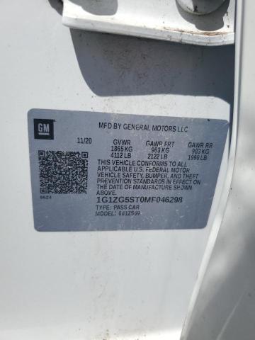 1G1ZG5ST0MF046298 - 2021 CHEVROLET MALIBU RS 白色 照片 13