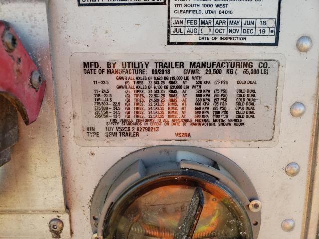 1UYVS2362K2790213 - 2019 UTILITY TRAILER Weiß Foto 10
