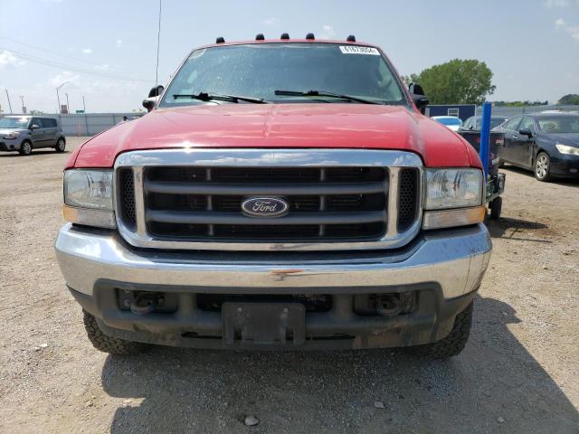 1FTNX21P54ED38527 - 2004 FORD F250 SUPER DUTY RED photo 5