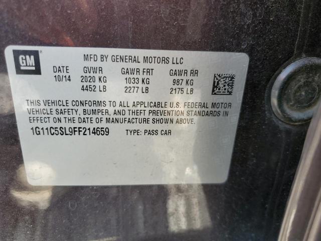 1G11C5SL9FF214659 - 2015 CHEVROLET MALIBU 1LT 棕色 照片 12