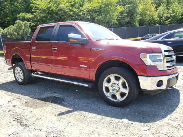 1FTFW1ET2DKD86156 - 2013 FORD F150 SUPERCREW RED photo 4