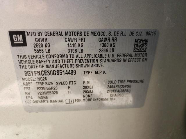 3GYFNCE30GS514489 - 2016 CADILLAC SRX PERFORMANCE COLLECTION Қоңыр фото 13