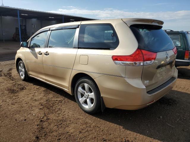 5TDKA3DC4BS005763 - 2011 TOYOTA SIENNA BASE GOLD photo 2