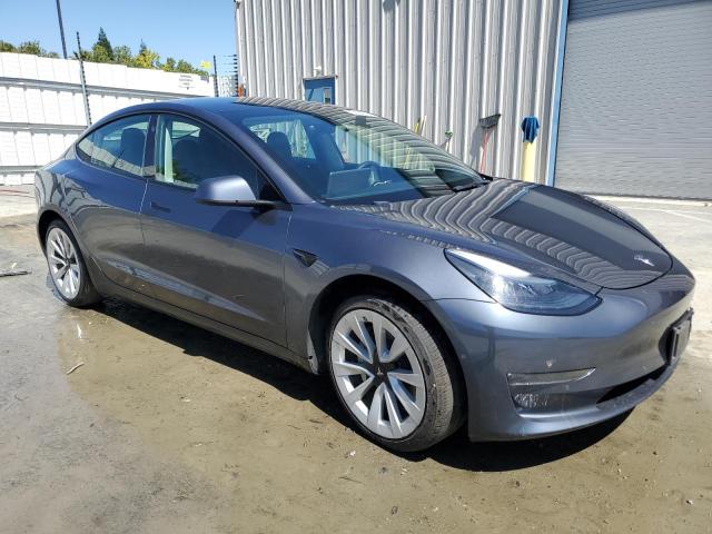 5YJ3E1EA5NF369712 - 2022 TESLA MODEL 3 灰色 照片 4