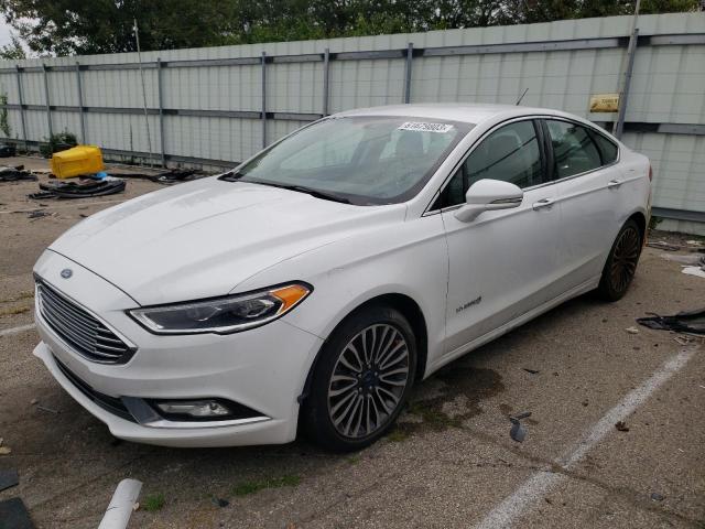 3FA6P0RU5JR247260 - 2018 FORD FUSION TITANIUM/PLATINUM HEV WHITE photo 1