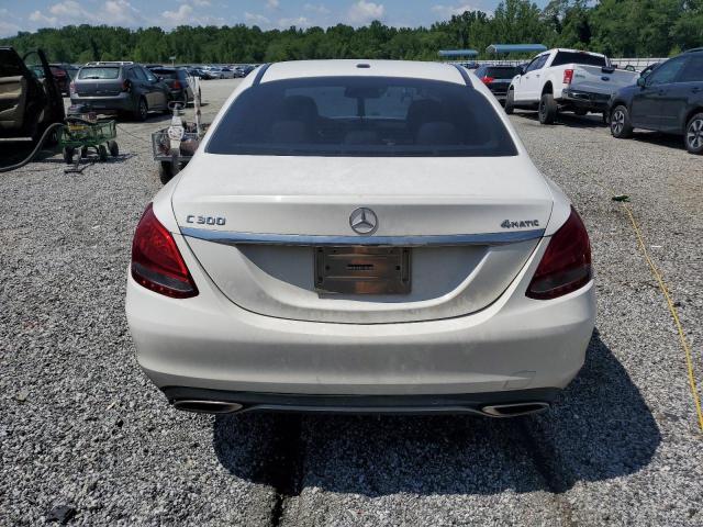 55SWF4KB4GU152887 - 2016 MERCEDES-BENZ C 300 4MATIC WHITE photo 6