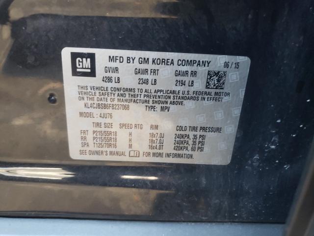 KL4CJBSB6FB237068 - 2015 BUICK ENCORE CONVENIENCE 黑色 照片 10