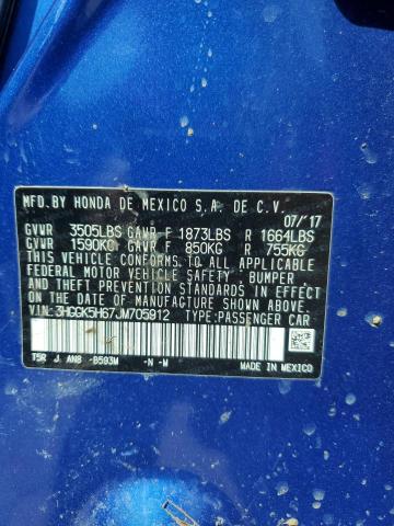 3HGGK5H67JM705912 - 2018 HONDA FIT SPORT Синий фото 12