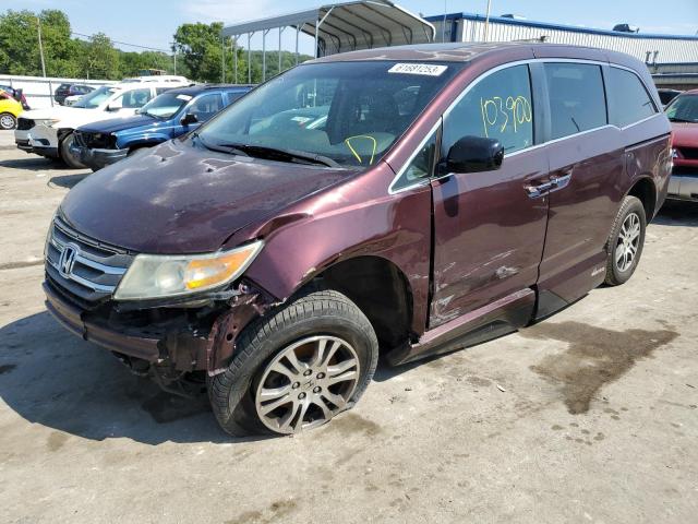 5FNRL5H60BB001559 - 2011 HONDA ODYSSEY EXL BURGUNDY photo 1