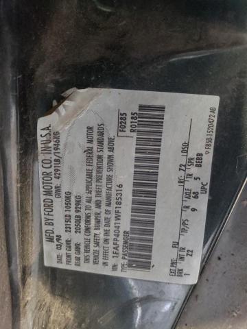 1FAFP4041WF185316 - 1998 FORD MUSTANG 2D BLACK photo 12