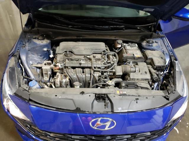 5NPLL4AG4MH017352 - 2021 HYUNDAI ELANTRA SE BLUE photo 11