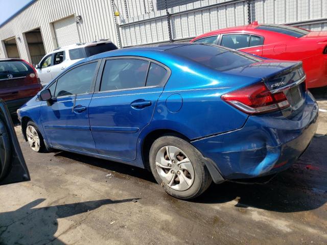 19XFB2F50FE036919 - 2015 HONDA CIVIC LX BLUE photo 2