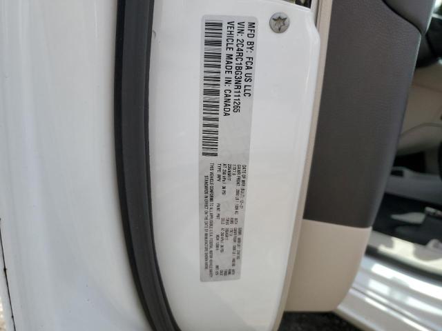 2C4RC1BG3NR111265 - 2022 CHRYSLER PACIFICA TOURING L أبيض صورة 13