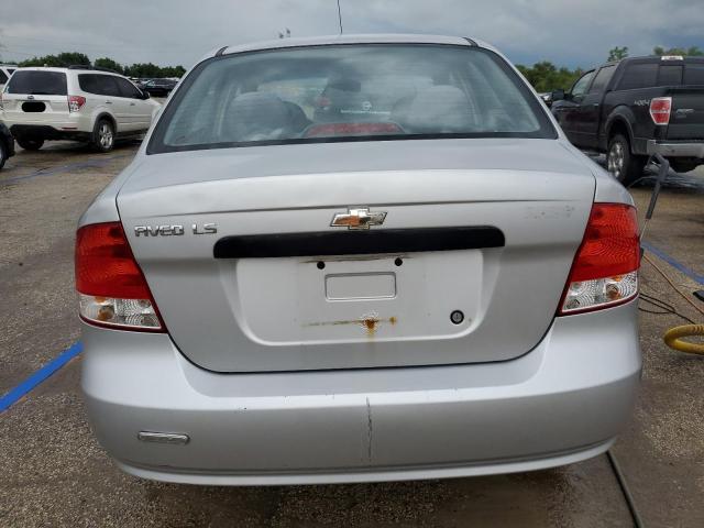 KL1TD566X6B554368 - 2006 CHEVROLET AVEO BASE Gümüş foto 6