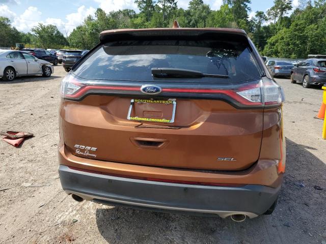 2FMPK3J8XHBB95853 - 2017 FORD EDGE SEL ORANGE photo 6