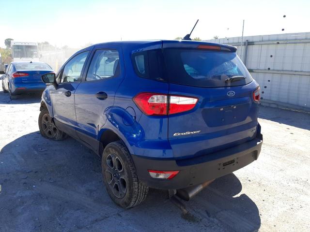 MAJ6S3FL5LC394336 - 2020 FORD ECOSPORT S BLUE photo 3