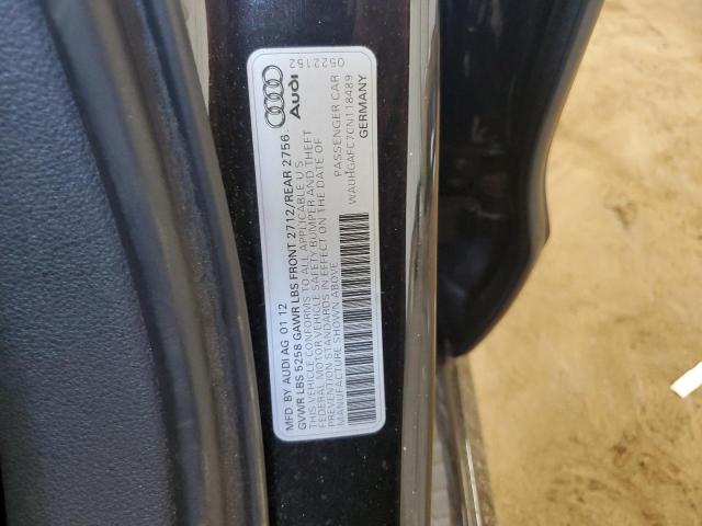 WAUHGAFC7CN118489 - 2012 AUDI A6 PRESTIGE BLACK photo 12
