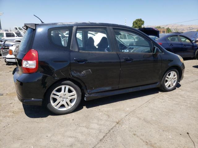 JHMGD38637S046478 - 2007 HONDA FIT S BLACK photo 3