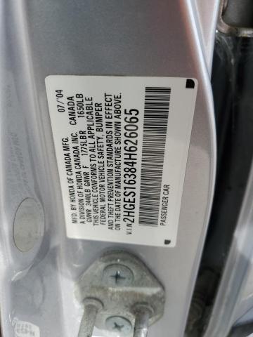 2HGES16384H626065 - 2004 HONDA CIVIC DX VP Gümüş foto 12