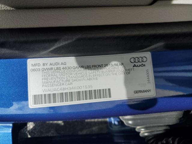 WAUAC48H34K001535 - 2004 AUDI A4 1.8 CABRIOLET BLUE photo 12