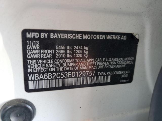 WBA6B2C53ED129757 - 2014 BMW 650 I GRAN COUPE WHITE photo 12