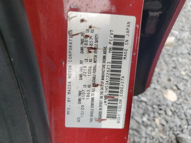 JM1BL1H53A1226213 - 2010 MAZDA 3 S RED photo 13