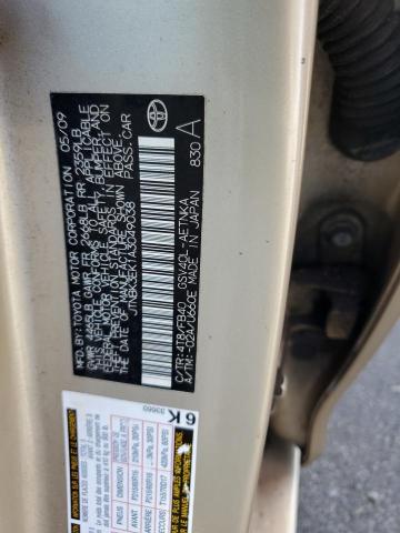 JTNBK3EK1A3049038 - 2010 TOYOTA CAMRY SE ბეჟი ფოტო 13