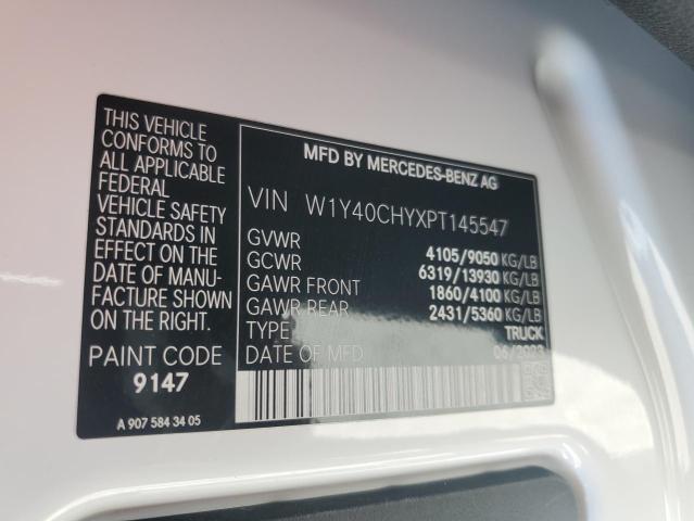 W1Y40CHYXPT145547 - 2023 MERCEDES-BENZ SPRINTER 2500 WHITE photo 13