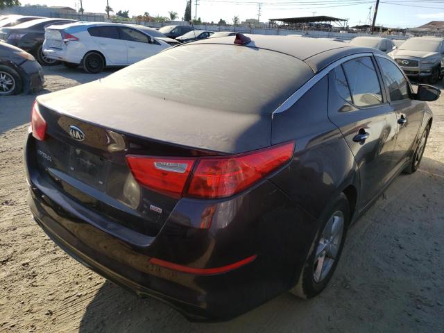 5XXGM4A77EG290989 - 2014 KIA OPTIMA LX MAROON photo 3