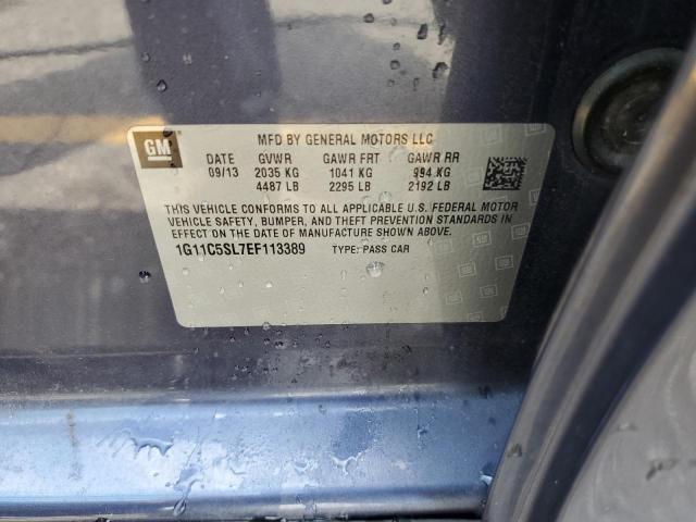 1G11C5SL7EF113389 - 2014 CHEVROLET MALIBU 1LT 蓝色 照片 12