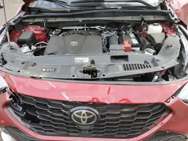 5TDJZRBH1NS205946 - 2022 TOYOTA HIGHLANDER XSE BURGUNDY photo 12