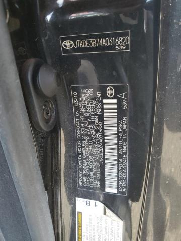 JTKDE3B74A0316820 - 2010 TOYOTA SCION TC 黑色 照片 12