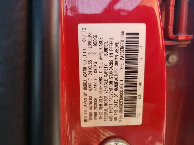 JH4CU2F89CC016161 - 2012 ACURA TSX SE RED photo 10