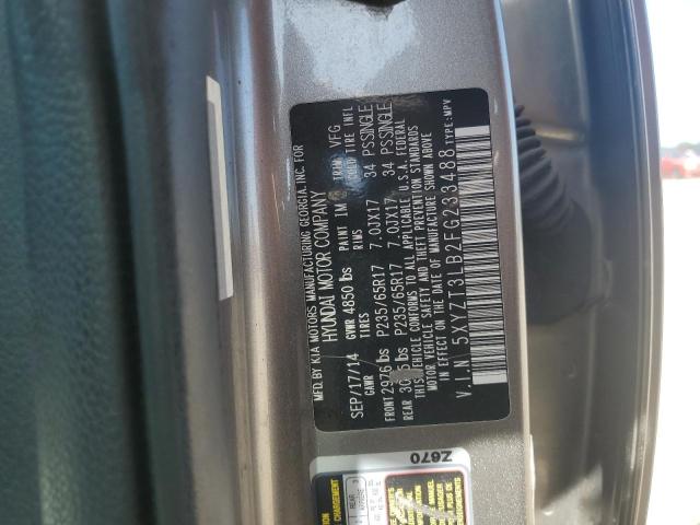 5XYZT3LB2FG233488 - 2015 HYUNDAI SANTA FE S SILVER photo 13