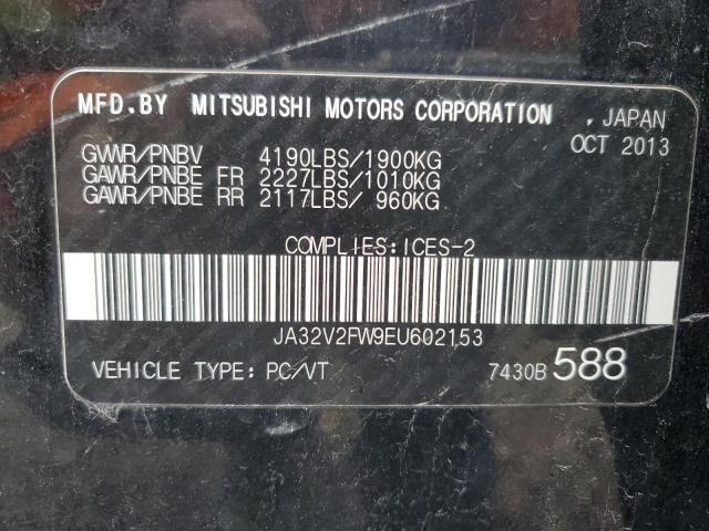 JA32V2FW9EU602153 - 2014 MITSUBISHI LANCER SE BLACK photo 12