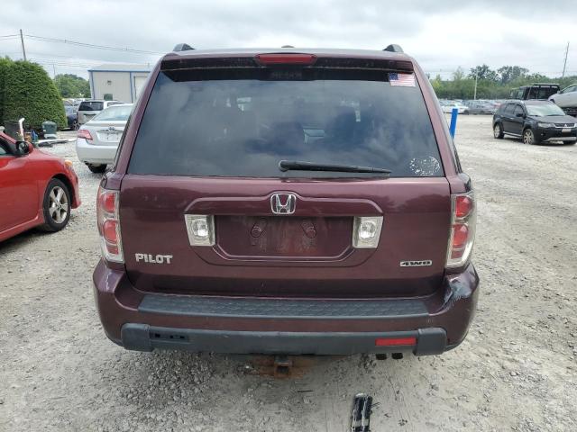 5FNYF18637B023235 - 2007 HONDA PILOT EXL MAROON photo 6